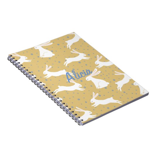 Cute Rabbit Pattern Design -  Notitieboek (Rechterzijde)