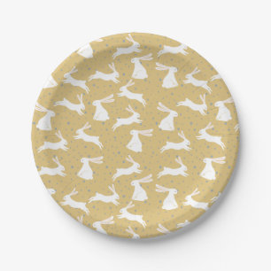 Cute Rabbit Pattern Design Papieren Bordje