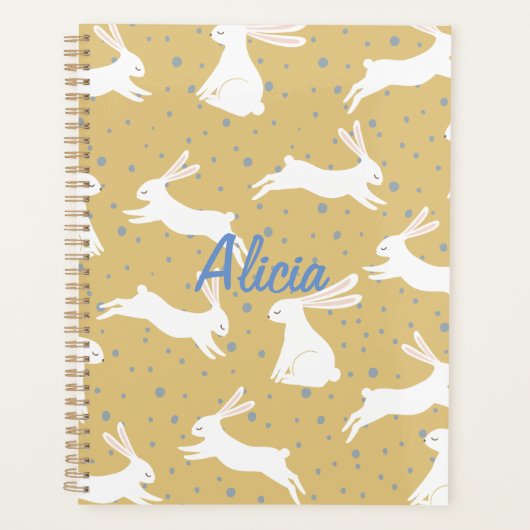 Cute Rabbit Pattern Design -  Planner (Voorkant)
