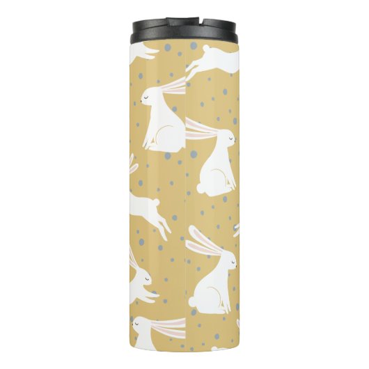 Cute Rabbit Pattern Design -  Thermosbeker (Achterkant)