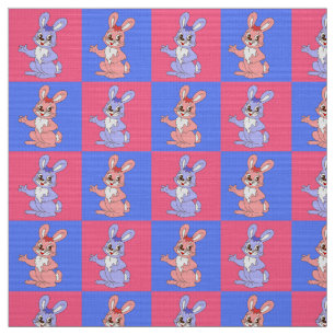Cute Rabbit Pattern Stof