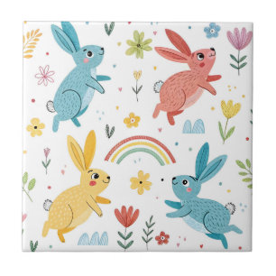 Cute Rabbit Pattern Tegeltje