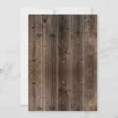 Cute Rabbit Rustic Winter Forest Baby shower Kaart (Achterkant)