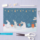 Cute Rabbits Lantern Parade door sneeuwkerst Tissuepapier (Craft)
