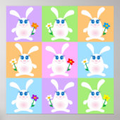 Cute Rabbits Poster (Voorkant)