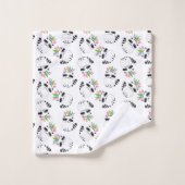 Cute Raccoon avec des plumes sur la tête (Gant de toilette)