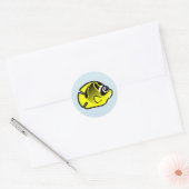 Cute Raccoon Butterflyfish Ronde Sticker (Envelop)