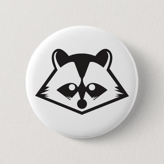 Cute Raccoon Button (Voorkant)