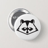Cute Raccoon Button (Voorkant /achterkant)