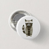 Cute Raccoon Button, Pin Ronde Button 3,2 Cm (Voorkant /achterkant)