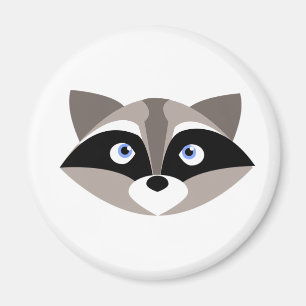 Cute Raccoon Face Magneet