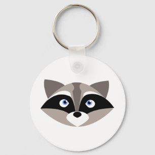 Cute Raccoon Face Sleutelhanger
