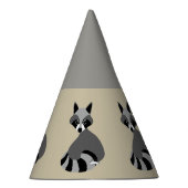 Cute Raccoon Graphics Feesthoedjes (Rechts)