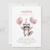 Cute Raccoon Invitation (Devant)
