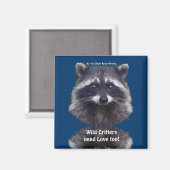 Cute Raccoon Magnets de la faune (Recto/Verso)