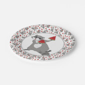 Cute raccoon met bord van watermeloenen (Gekanteld)