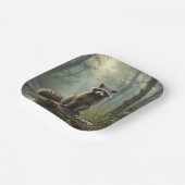 Cute Raccoon Papieren Bordje (Gebogen)