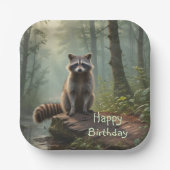Cute Raccoon Papieren Bordje (Voorkant)