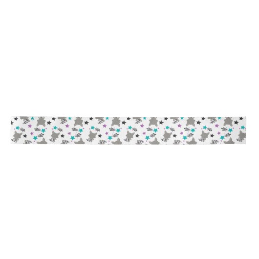 Cute Raccoon Pattern Lint (Voorkant)