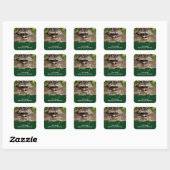 Cute Raccoon Resting on a Log Dank u Vierkante Sticker (Vel)