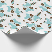 Cute Raccoon Wrapping Paper Cadeaupapier (Hoek)