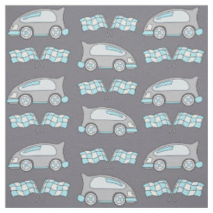 Cute raceauto en vlag patroon kinderen stof