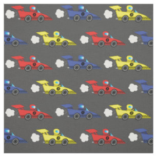 Cute raceauto's voertuigen kinderen jongens kamer stof