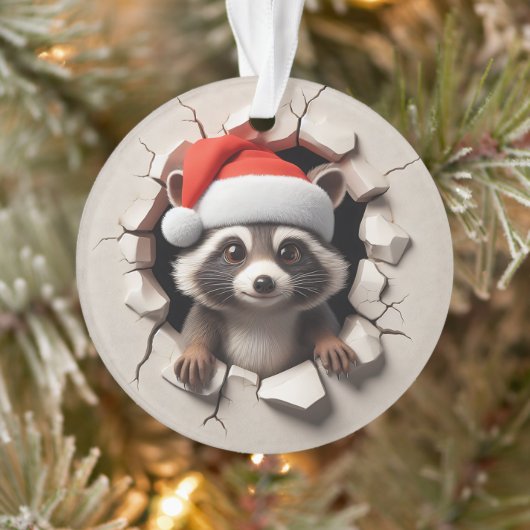 Cute Racoon Double-Sided Holiday Ornament (Arbre)