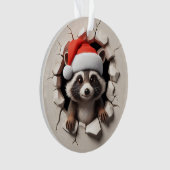 Cute Racoon Double-Sided Holiday Ornament (devant)