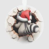 Cute Racoon Double-Sided Holiday Ornament (dos)
