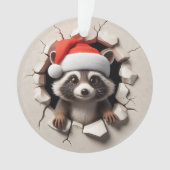 Cute Racoon Double-Sided Holiday Ornament (devant)