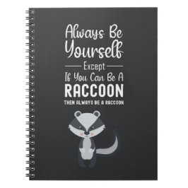 Cute Racoon Gifts Animals Forest Wildlife Funny Notitieboek