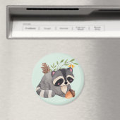 Cute Racoon Magnet Magneet (Insitu (Vaatwasser))