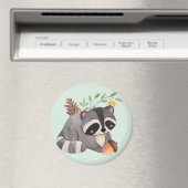 Cute Racoon Magnet Magneet (Insitu (Vaatwasser))