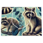 Cute Racoon Pattern Groot Cadeauzakje (Voorkant)