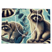 Cute Racoon Pattern Groot Cadeauzakje (Achterkant)