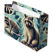 Cute Racoon Pattern Groot Cadeauzakje (Voorkant Gekanteld)