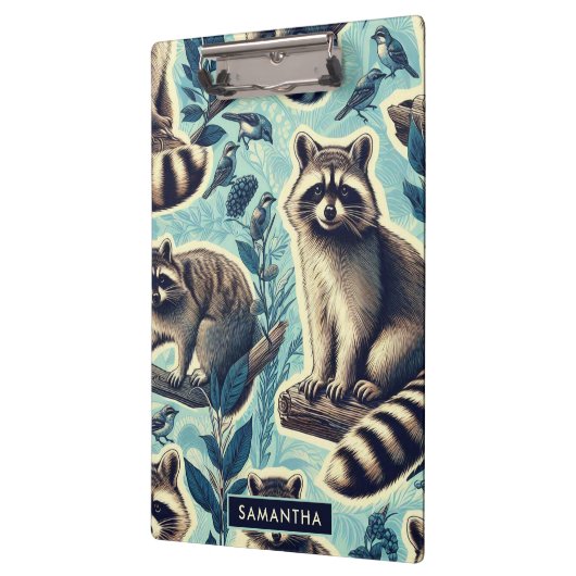 Cute Racoon Pattern Klembord (Links)