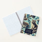 Cute Racoon Pattern Notitieboek (Binnen)