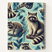 Cute Racoon Pattern Notitieboek (Achterkant)