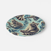 Cute Racoon Pattern Papieren Bordje (Gekanteld)