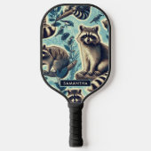 Cute Racoon Pattern Pickleball Paddle (Voorkant)