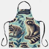 Cute Racoon Pattern Schort (Voorkant)