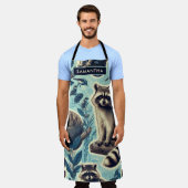 Cute Racoon Pattern Schort (Gedragen)