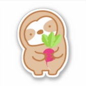 Cute Radish Sloth  Sticker (Voorkant)