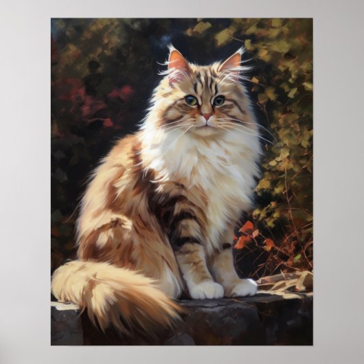 Cute Ragamuffin Art Chat Imprimer Poster (Devant)