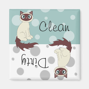Cute Ragdoll Siamese Clean Dirty Dishwasher Magnet Magneet