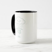 Cute Rain Cloud and Flower Coffee Mug (Devant gauche)