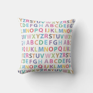 Cute Rainbow Alphabet Kussen