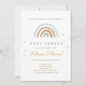 Cute Rainbow Baby shower Invitation Kaart (Voorkant)